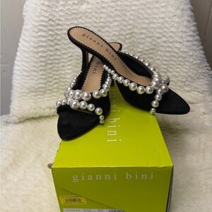 Gianni Bini Pearl Mules Bridal Collection Prudence